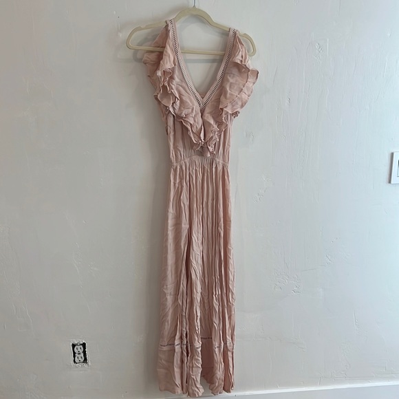 Palma Australia Pink Ruffle Maxi Dress - Picture 2 of 6